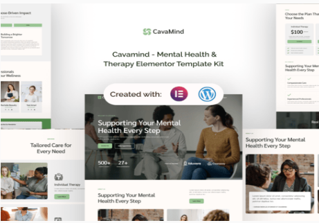 Product Image - Cavamind – Mental Health & Therapy Elementor Template Kit Product Image - Cavamind – Mental Health & Therapy Elementor Template Kit