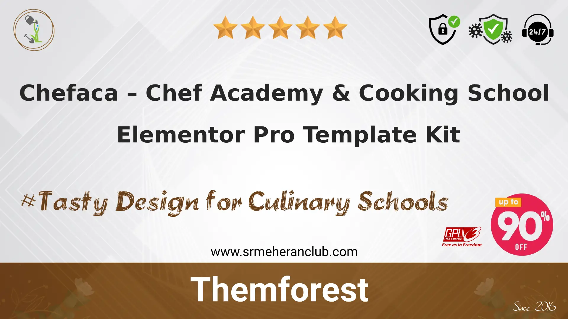 Chefaca – Chef Academy & Cooking School Elementor Pro Template Kit