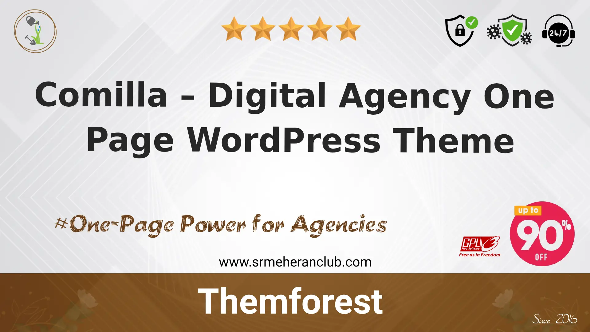 Comilla – Digital Agency One Page WordPress Theme
