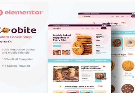 Product Image - Coobite – Modern Cookie Shop Elementor Template Kit