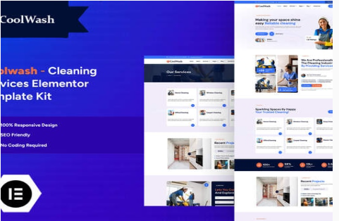 Product Image - Coolwash – Cleaning Services Elementor Pro Template Kit