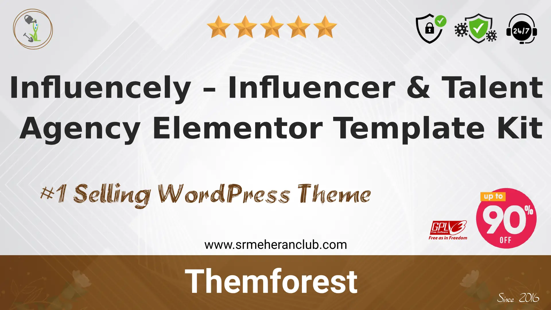 Influencely – Influencer & Talent Agency Elementor Template Kit