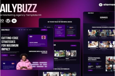 Product Image - DailyBuzz – Digital Agency Elememtor Template Kit