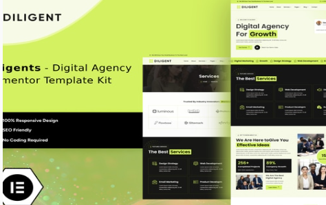 Product Image - Diligent – Creative Agency & Portfolio Elementor Template Kit