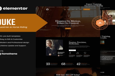 Product Image - Duke – Equestrian & Horse Riding Elementor Template Kit