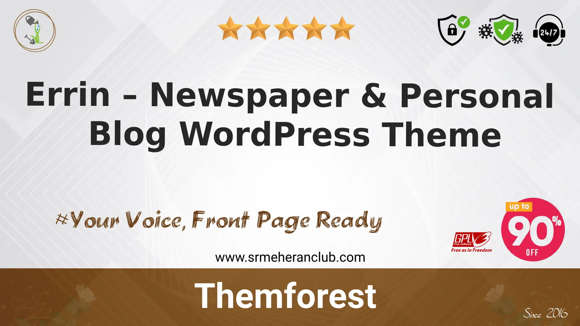 Errin – Newspaper & Personal Blog WordPress Theme