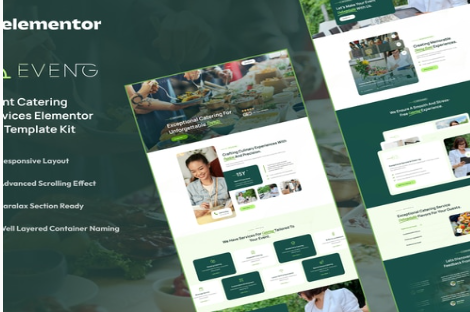 Product Image - Eveng – Event Catering Services Elementor Pro Template Kit