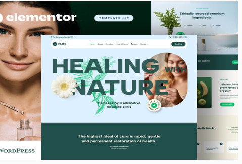 Product Image - Flos – Alternative Medicine & Holistic Health Elementor Template Kit