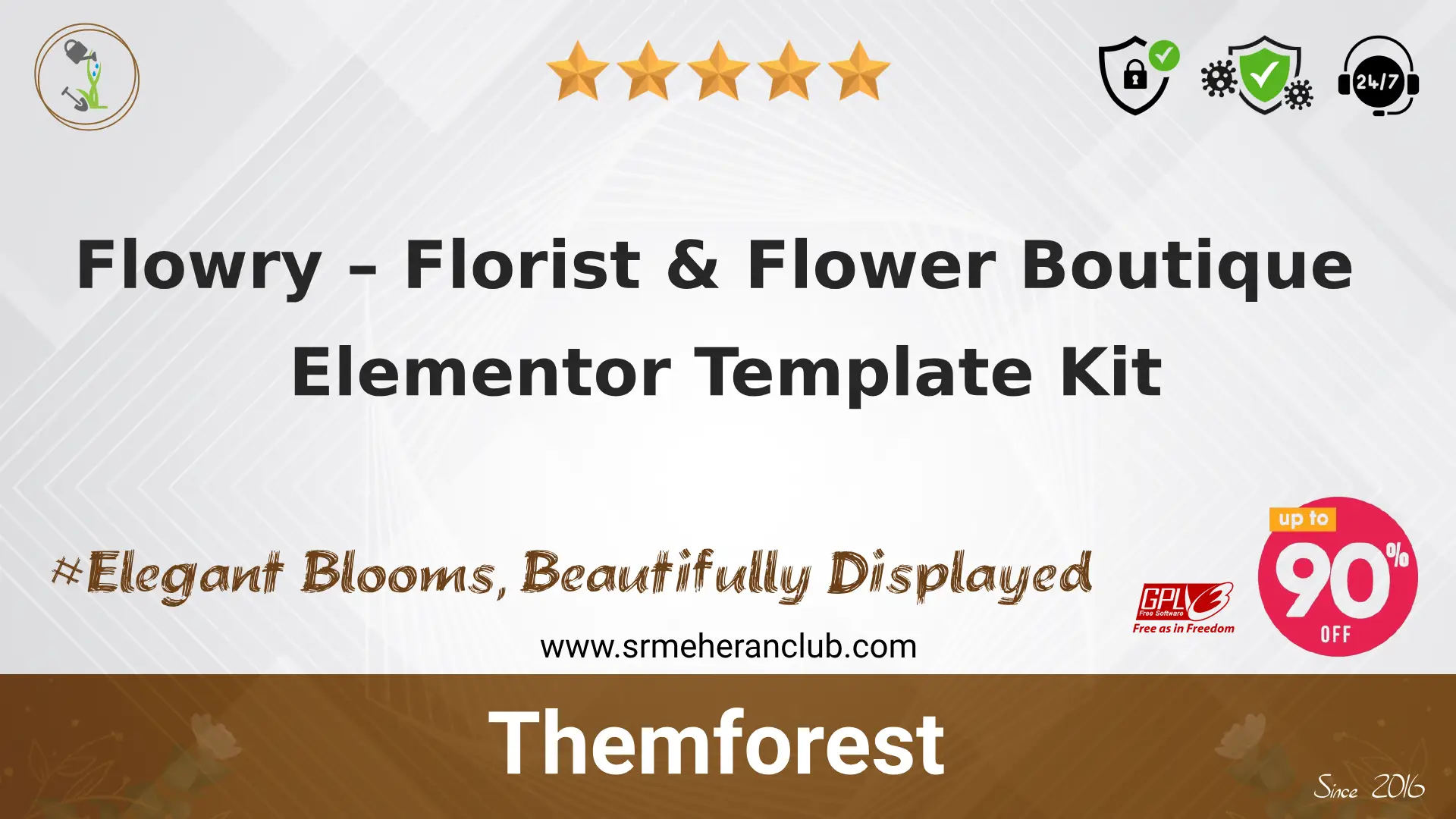 Flowry – Florist & Flower Boutique Elementor Template Kit — Elementor Kit by Themeforest