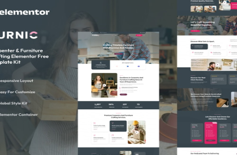 Product Image - Furnic – Carpenter & Furniture Crafting Elementor Template Kit