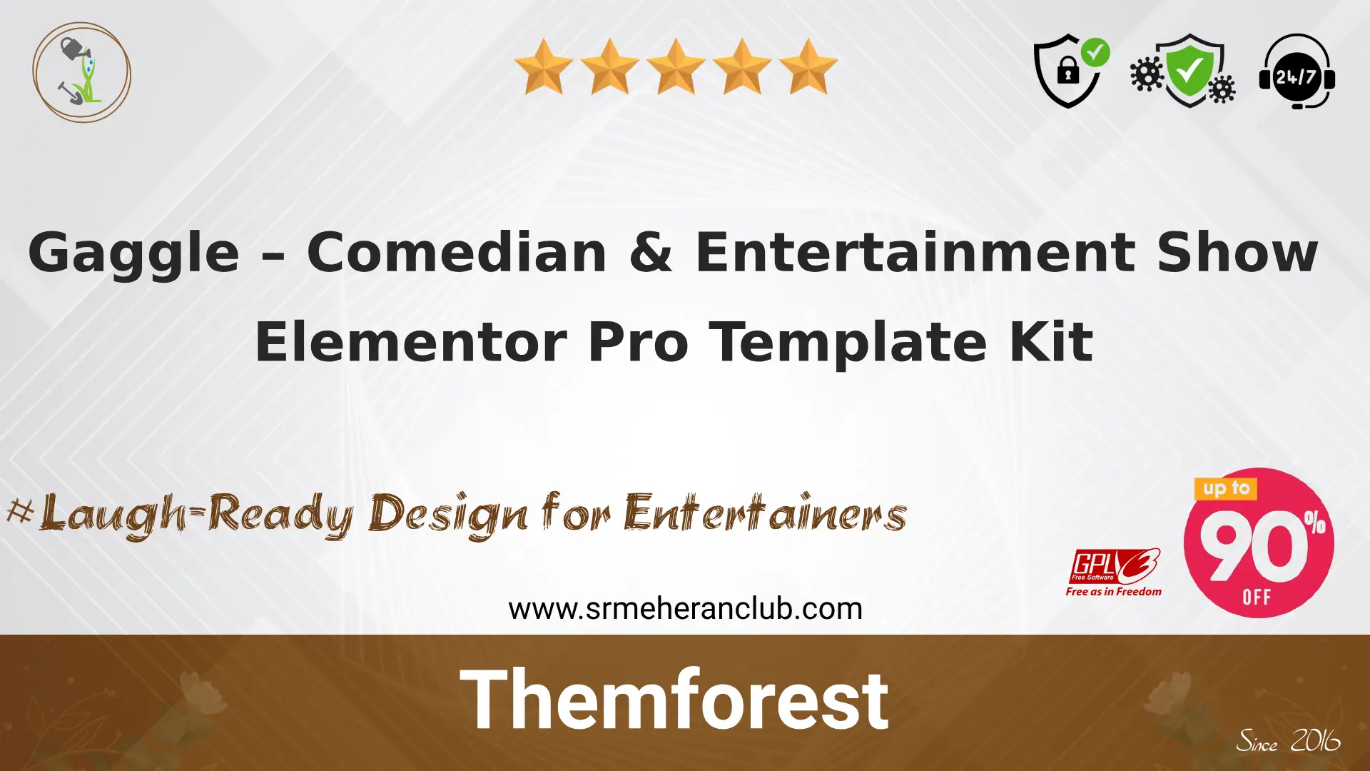 Gaggle – Comedian & Entertainment Show Elementor Pro Template Kit
