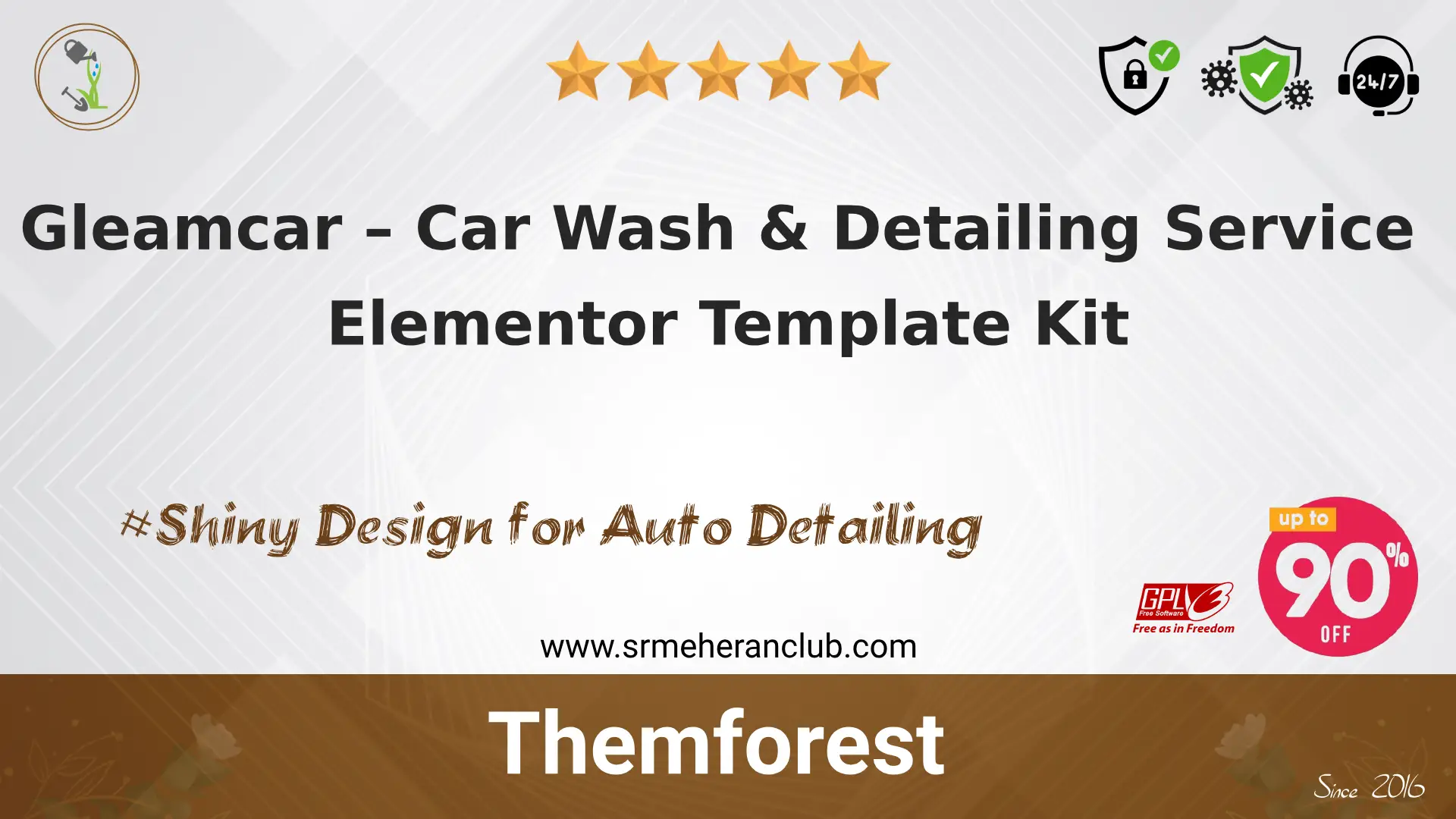 Gleamcar – Car Wash & Detailing Service Elementor Template Kit
