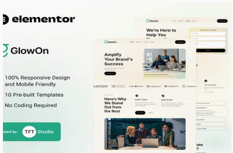 Product Image - GlowOn – Digital Marketing Agencies, Modern Elementor Template Kit