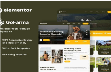 Product Image - Gofarma – Farm & Fresh Produce Elementor Template Kit