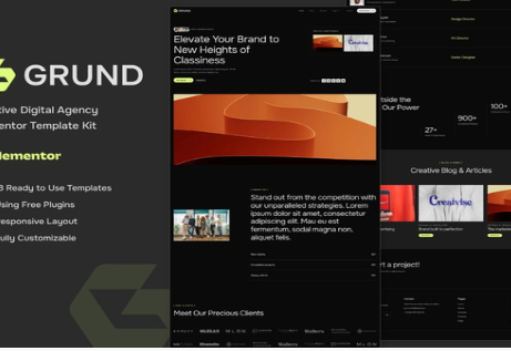 Product Image - Grund – Creative Digital Agency Elementor Template Kit