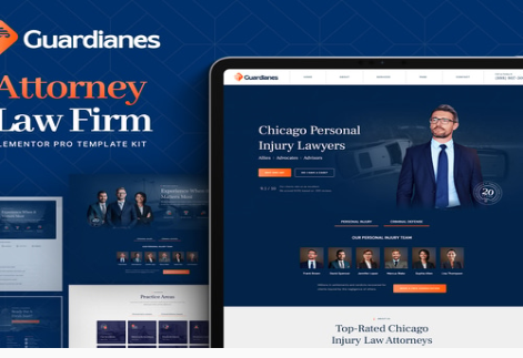 Guardianes - Attorney Law Firm Elementor Pro Template Kit