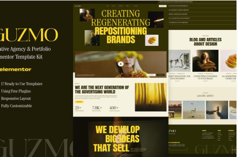 Product Image - Guzmo – Creative Agency & Portfolio Elementor Template Kit