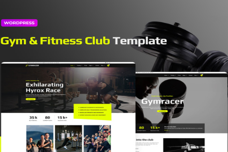 Gymracer – Hyrox Gym Elementor Pro Template Kit