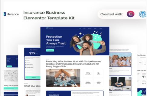 Product Image - Herance – Insurance Company Elementor Template Kit