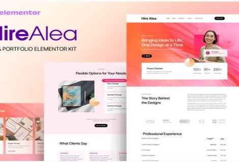 Product Image - HireAlea – Personal CV Elementor Template Kit