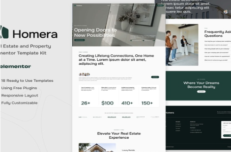 Product Image - Homera – Real Estate & Property Elementor Template Kit