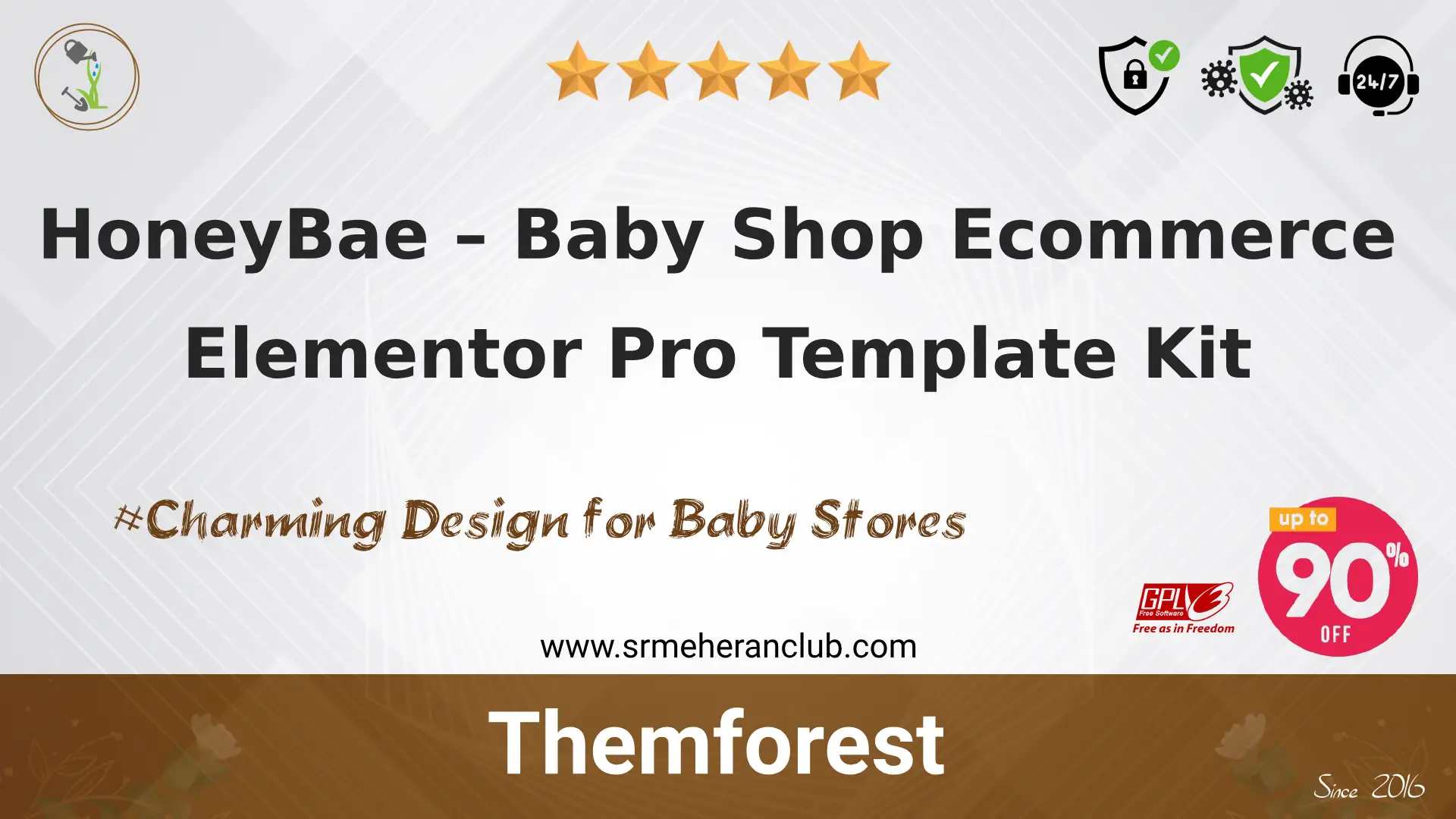 HoneyBae – Baby Shop Ecommerce Elementor Pro Template Kit