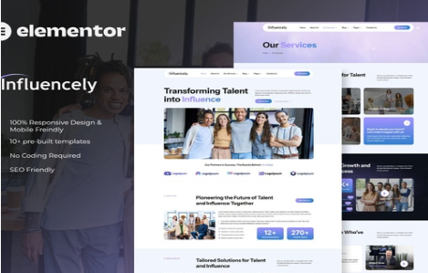 Product Image - Influencely – Influencer & Talent Agency Elementor Template Kit
