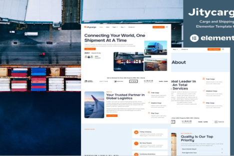 Product Image - Jitycargo – Logistic Cargo & Transportation Elementor Pro Template Kit