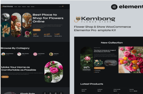 Product Image - Kembang – Flower Shop & Store WooCommerce Elementor Pro Template Kit