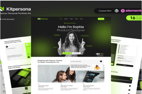 Product Image - KitPersona – Freelancer Personal Portfolio Elementor Template Kit