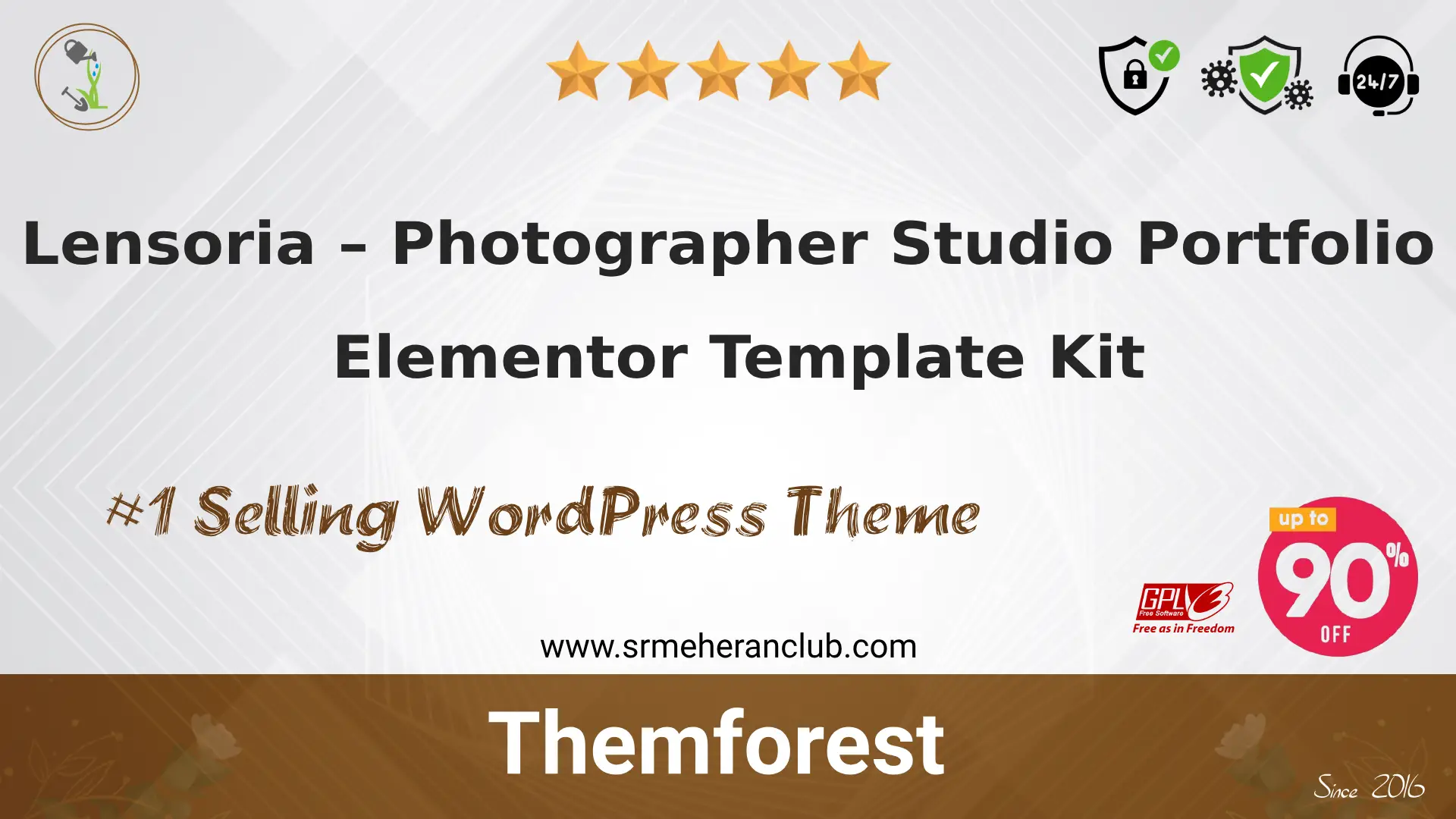 Lensoria – Photographer Studio Portfolio Elementor Template Kit