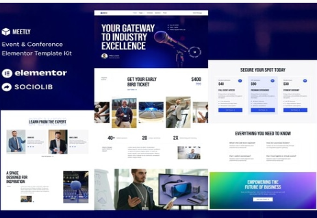 Product Image - Meetly – Event & Conference Elementor Template Kit