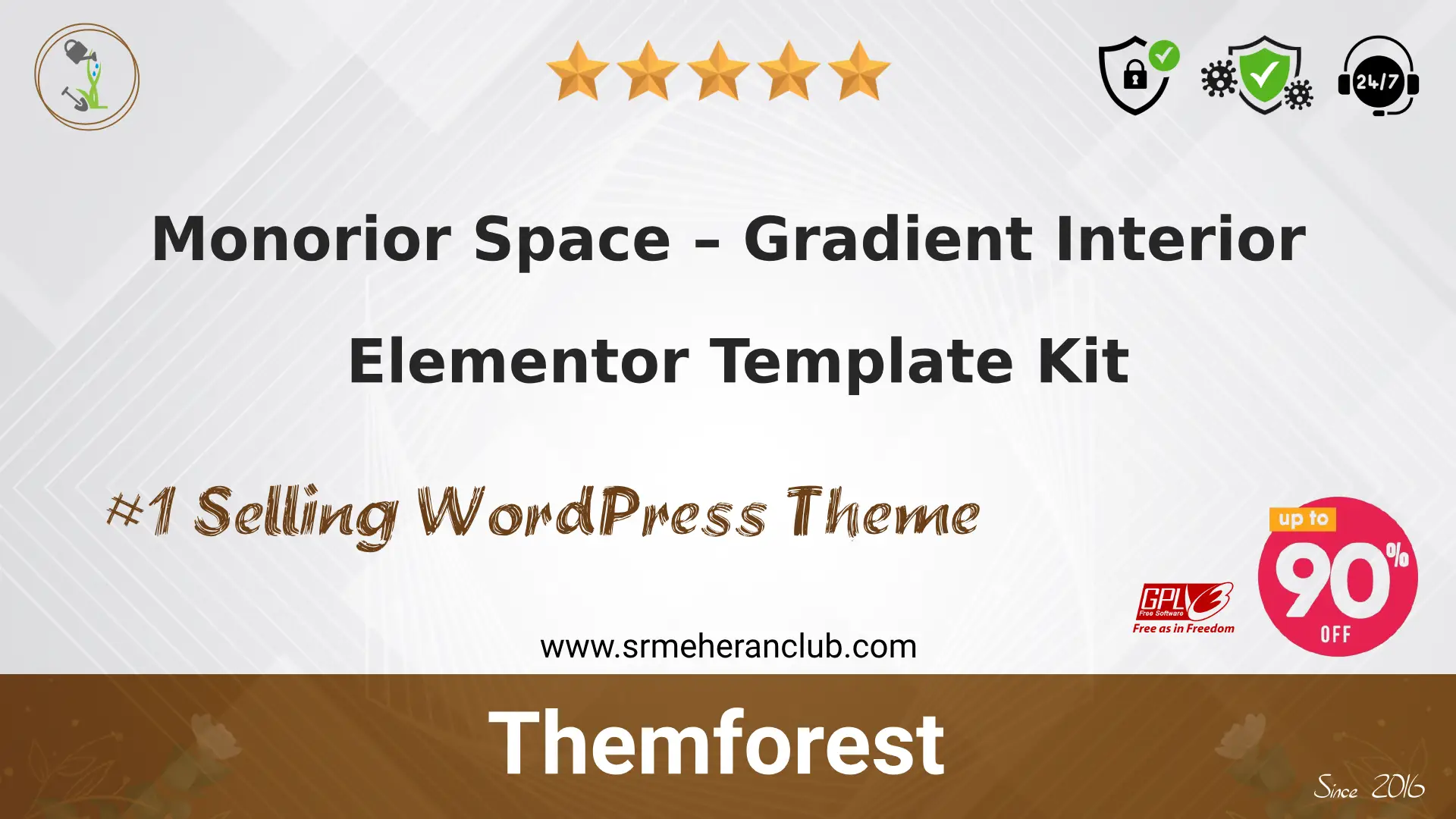 Monorior Space – Gradient Interior Elementor Template Kit