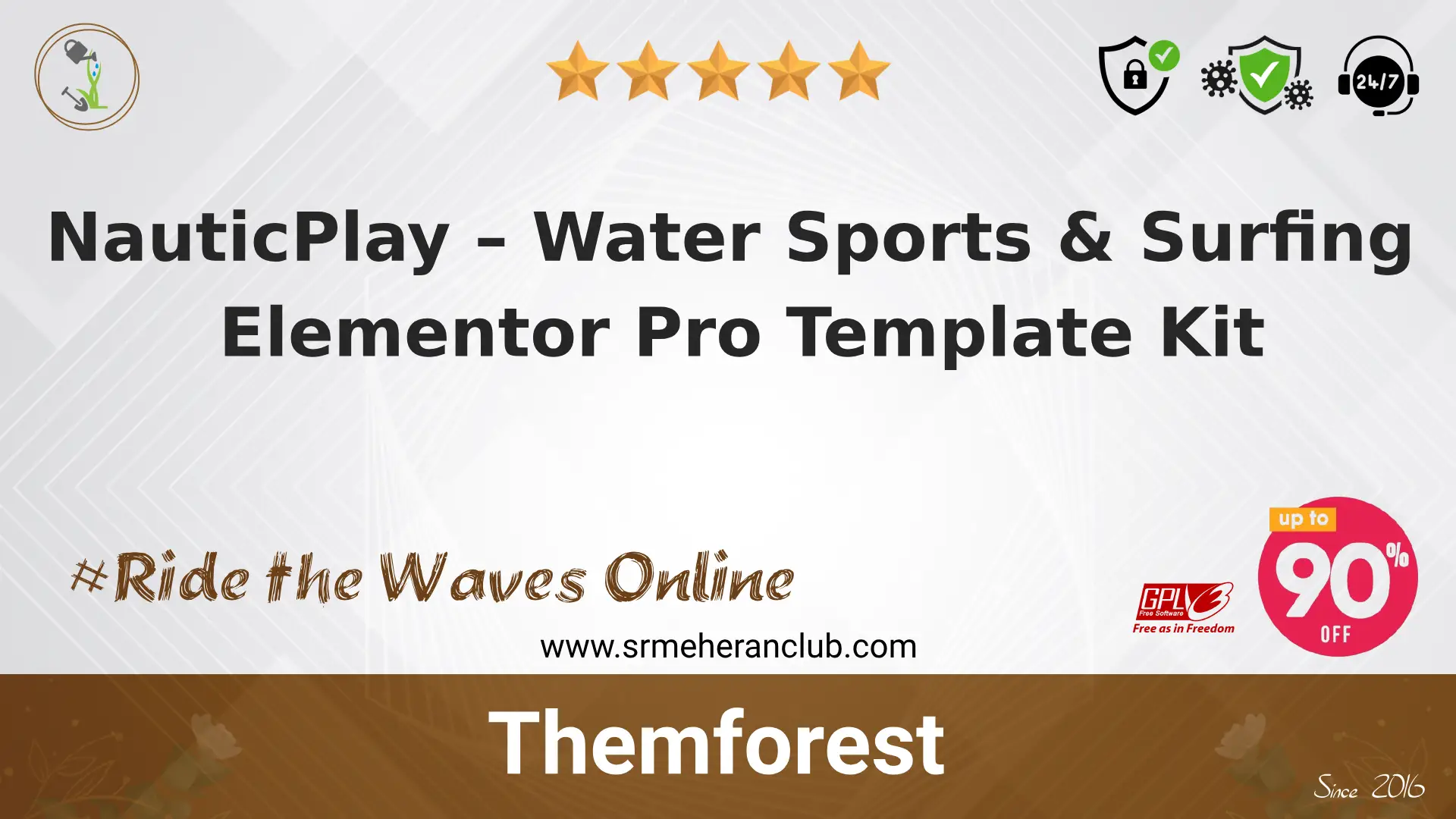 NauticPlay – Water Sports & Surfing Elementor Pro Template Kit — Elementor Kit by Themeforest