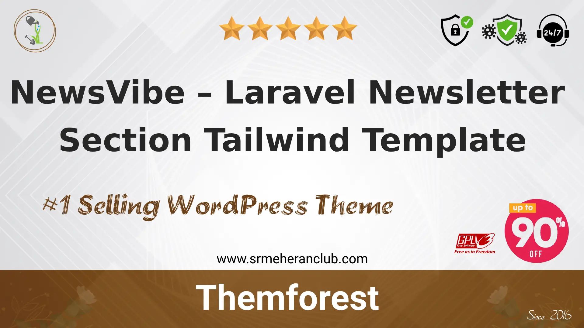 NewsVibe – Laravel Newsletter Section Tailwind Template