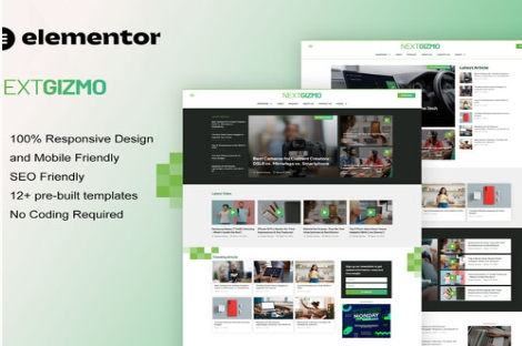 Product Image - NextGizmo – Gadget News & Magazine Elementor Template Kit