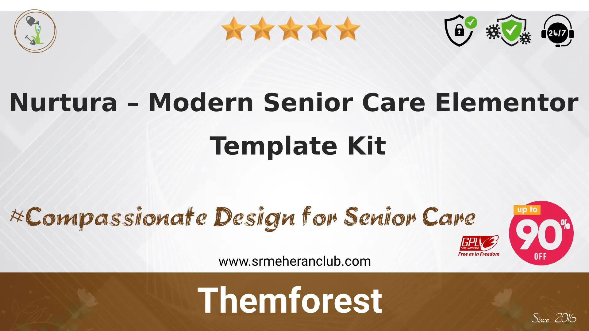 Nurtura – Modern Senior Care Elementor Template Kit