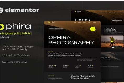 Product Image - Ophira – Photography Portfolio Elementor Template Kit