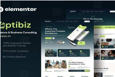 Product Image - Optibiz – Finance & Business Consulting Elementor Template Kit