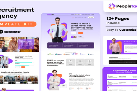 Product Image - Peopletact – Recruitment Agency Elementor Template Kit Product Image - Peopletact – Recruitment Agency Elementor Template Kit