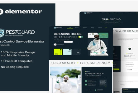 Product Image - Pestguard – Pest Control Service Elementor Template Kit