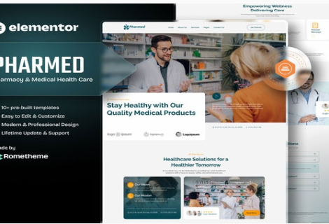 Product Image - Pharmed – Pharmacy & Medical Health Care Elementor Template Kit