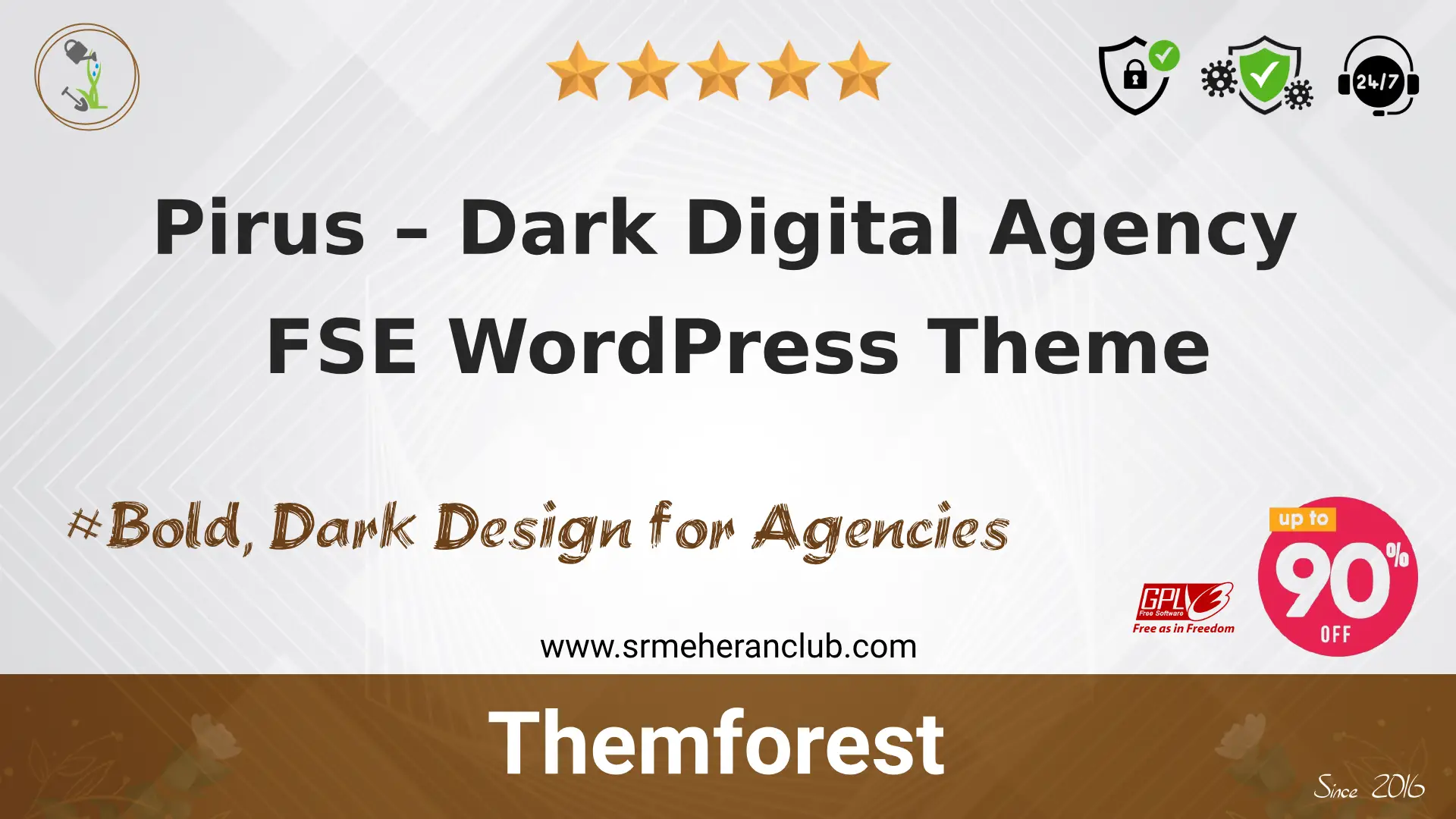 Pirus – Dark Digital Agency FSE WordPress Theme