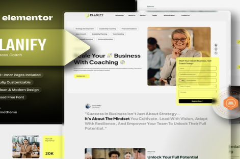 Product Image - Planify – Business Coaches Elementor Template Kit