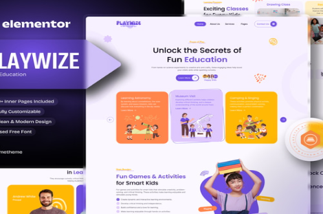 Product Image - Playwize – Kids Education Elementor Template Kit