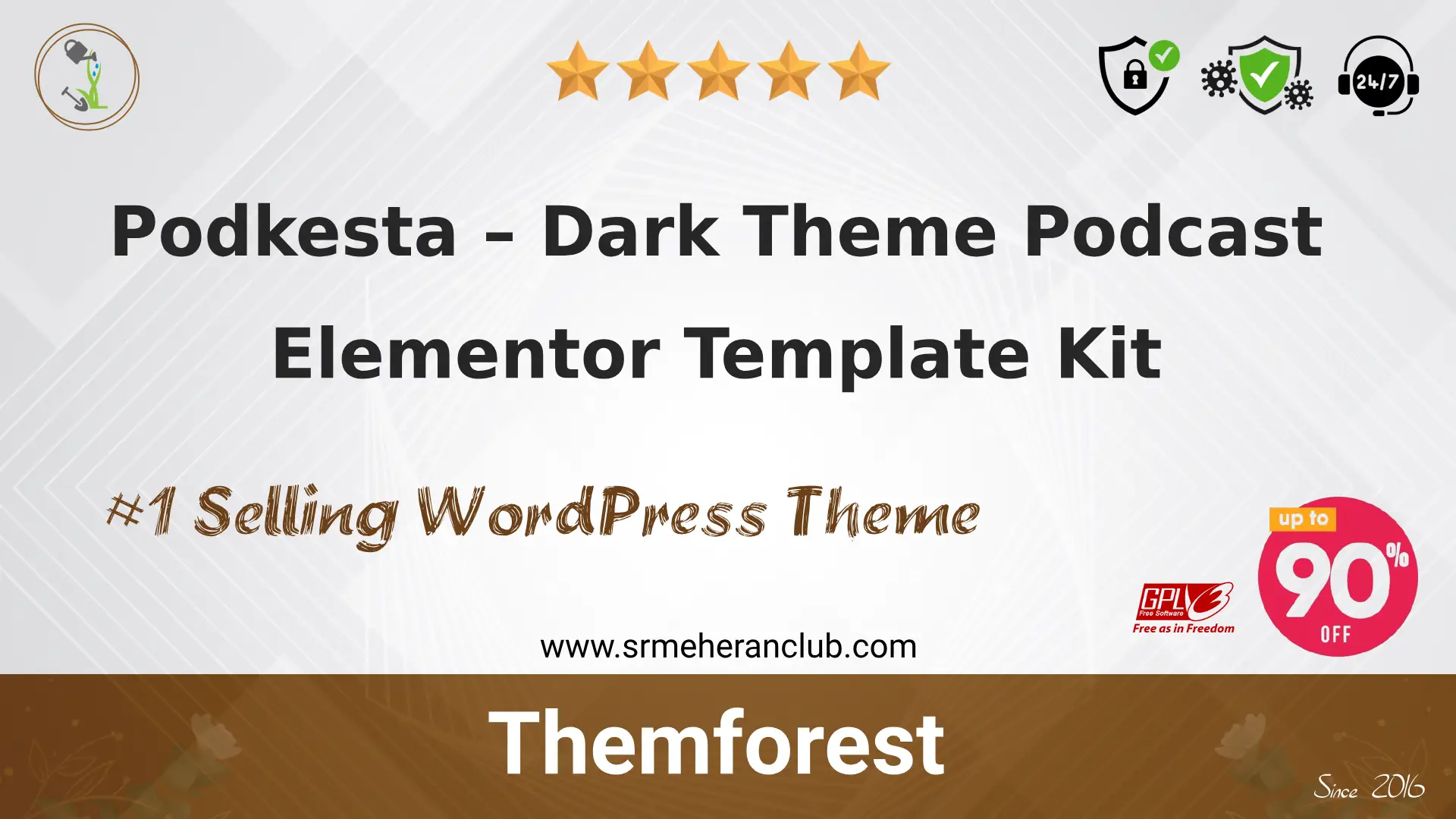 Podkesta – Dark Theme Podcast Elementor Template Kit