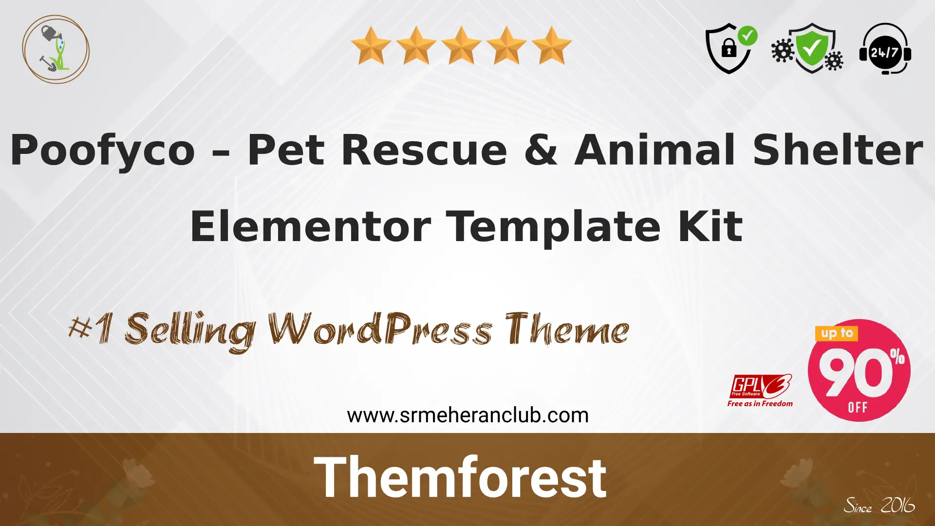Poofyco – Pet Rescue & Animal Shelter Elementor Template Kit