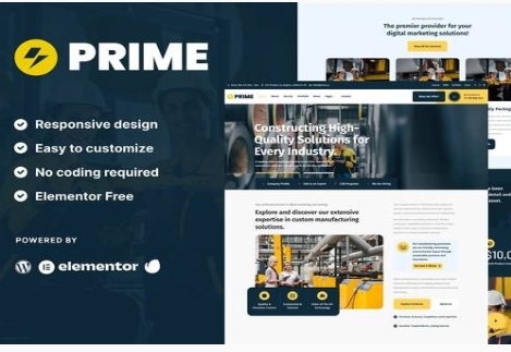 Product Image - Prime – Industrial & Manufacturing Elementor Template Kit