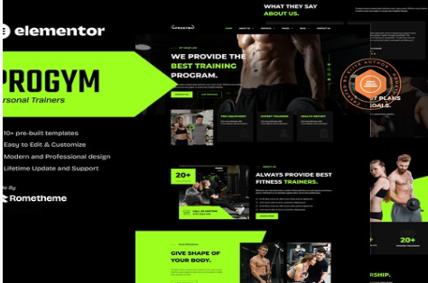 Product Image - Progym – Personal Trainers & Fitness Elementor Template Kit