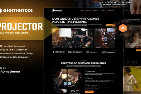 Product Image - Projector – Film & Video Production Elementor Template Kit Product Image - Projector – Film & Video Production Elementor Template Kit